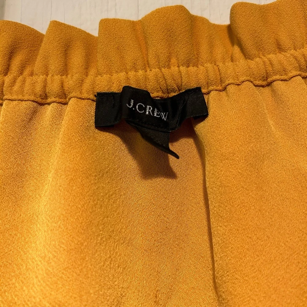 J. Crew  Large 365 crepe ruffle neck blouse in mustard - Picture 4 of 4